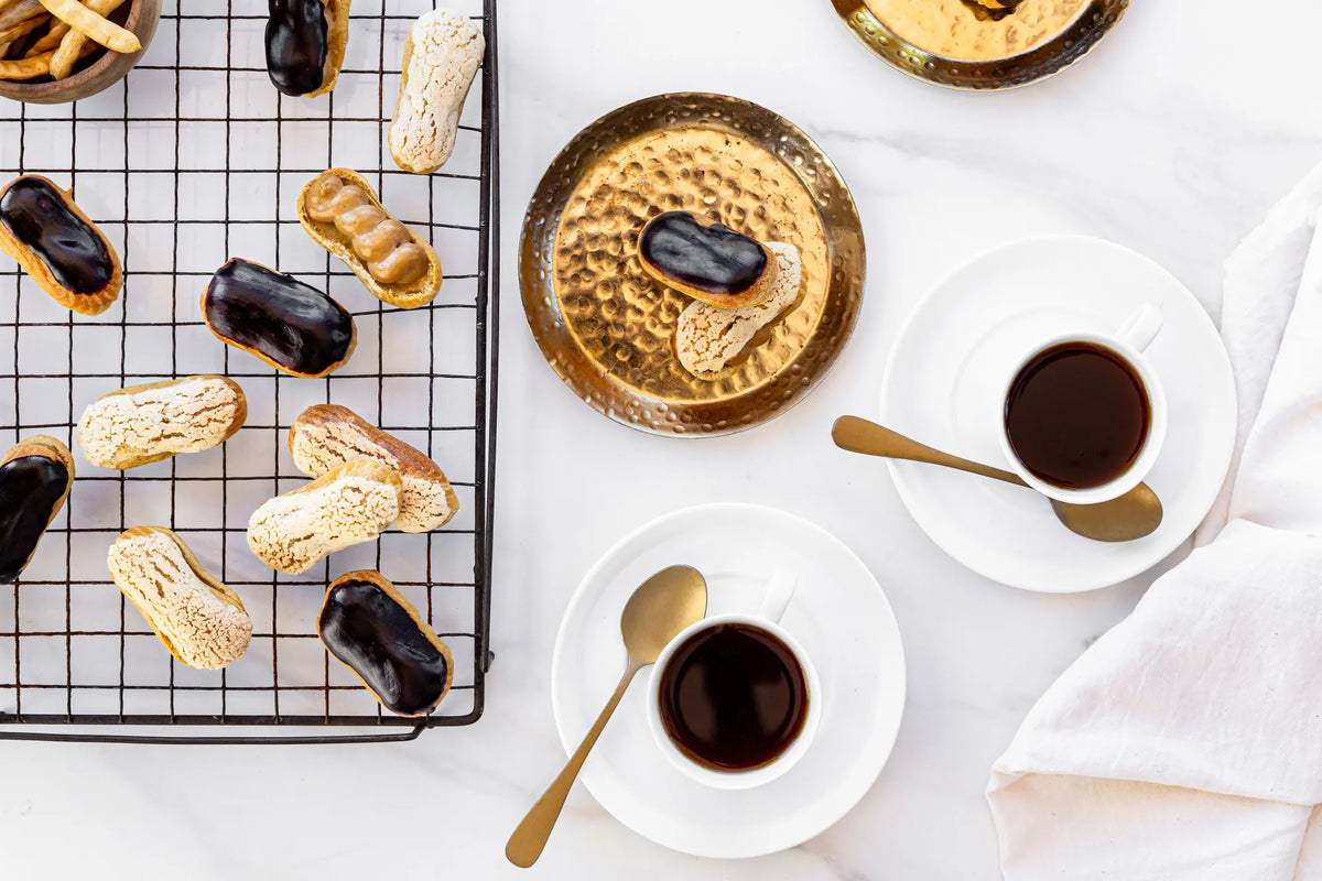 Chocolate Eclairs with Mannabrew Crème Pâtissière