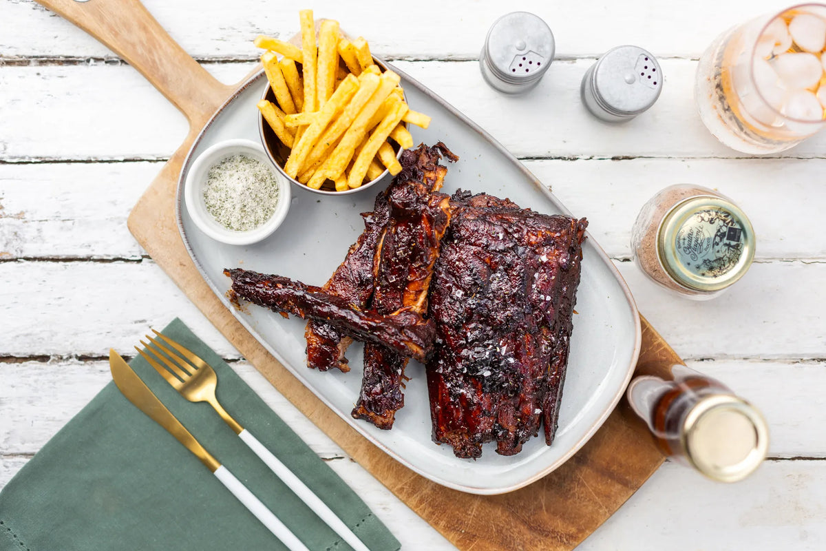 Sticky Mannabrew BBQ Pork Ribs